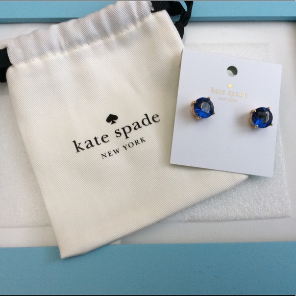 kate spade Jewelry - KATE SPADE Blue Gumdrop Earrings